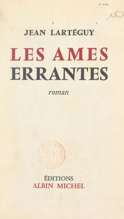 Couverture ebook de Les âmes errantes, de Jean Larteguy