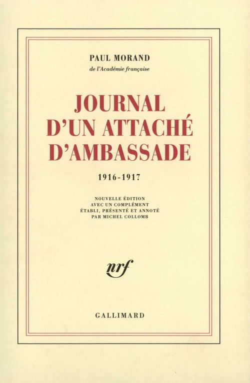 ebook cover of Journal d'un attaché d'ambassade (1916-1917), by Paul Morand