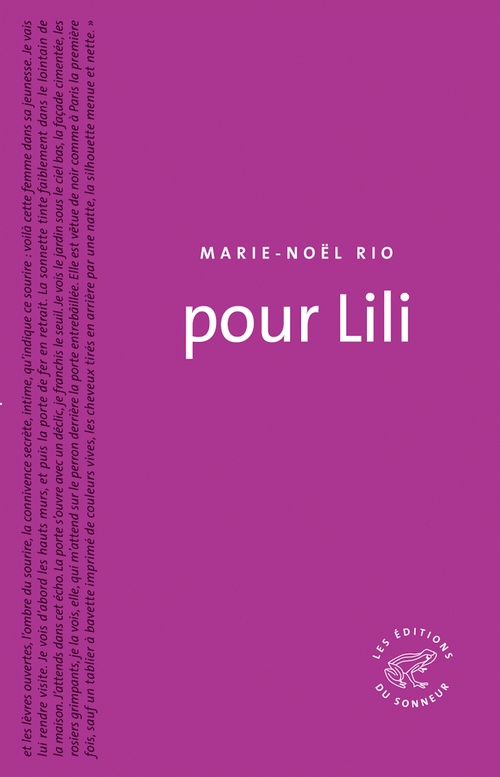 Couverture ebook de Pour Lili, de Marie-Noël Rio