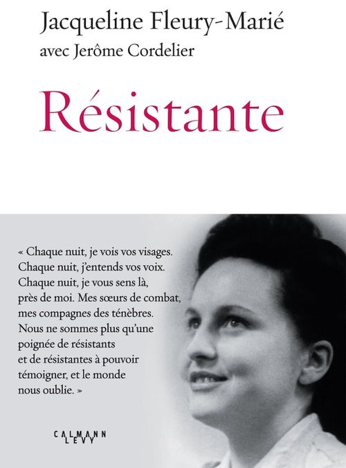 ebook cover of Résistante, by Jérôme Cordelier, Jacqueline Fleury-marié