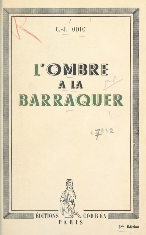 ebook cover of L'ombre à la Barraquer, by Charles-Jean Odic
