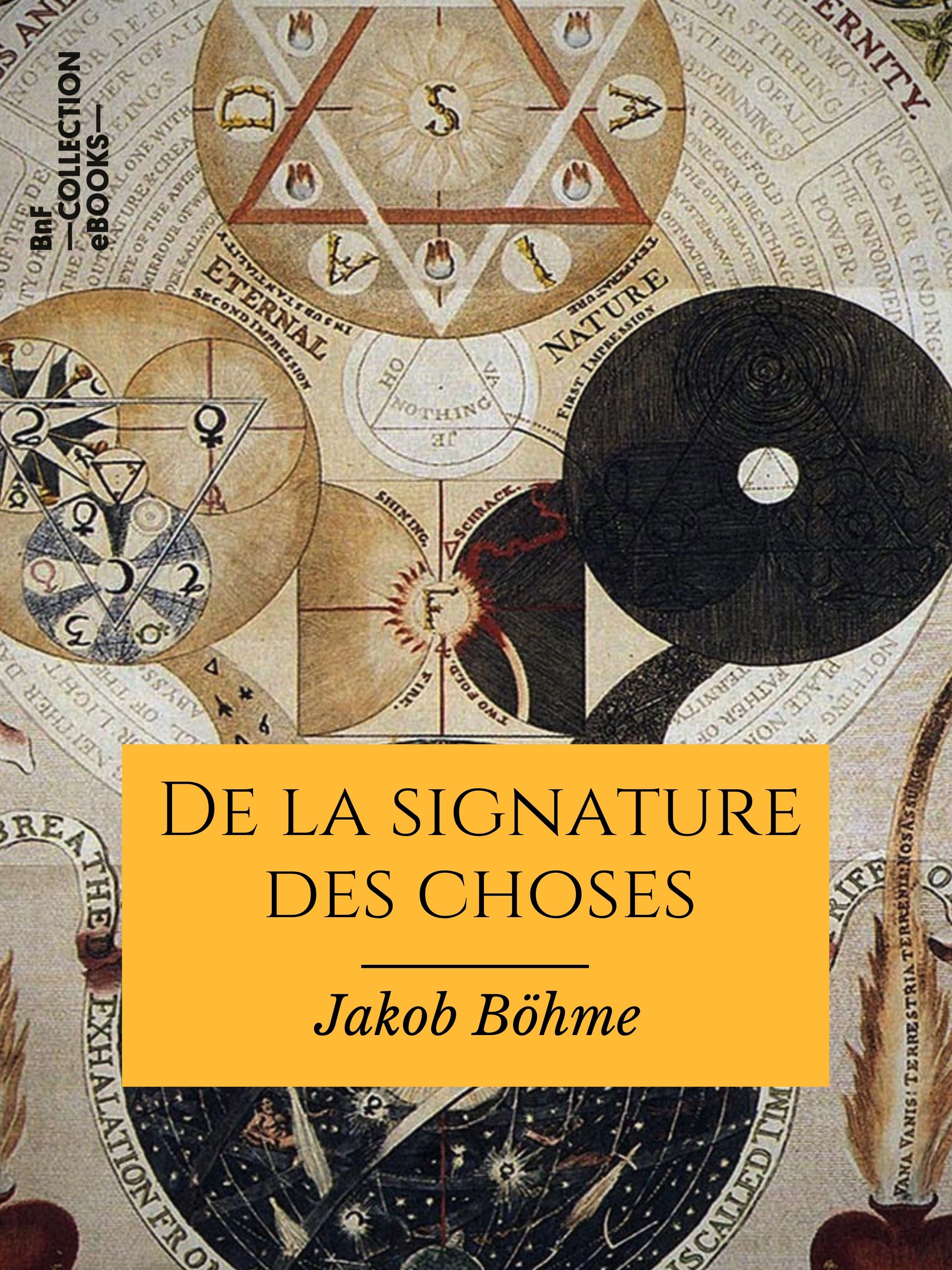 ebook cover of De la signature des choses, by Jakob Bohme, Paul Sédir