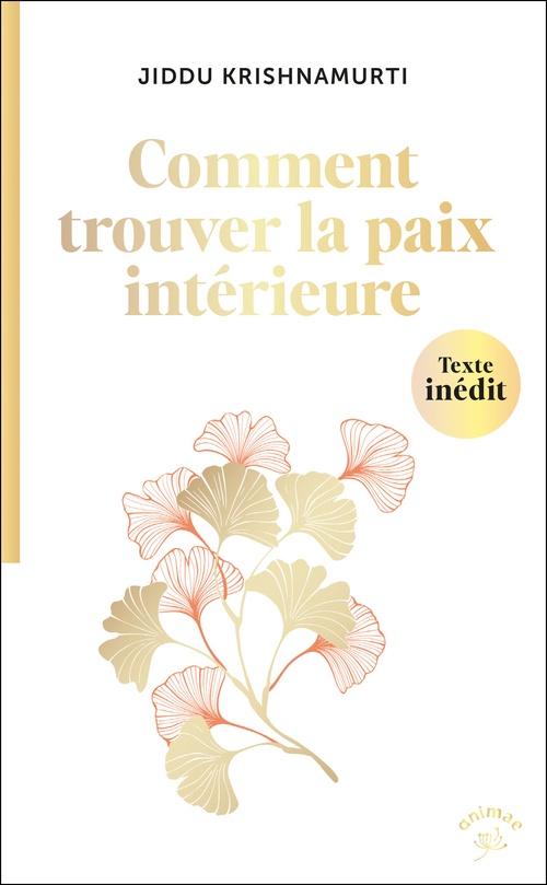 Couverture ebook de Comment trouver la paix intérieure ?, de Krishnamurti