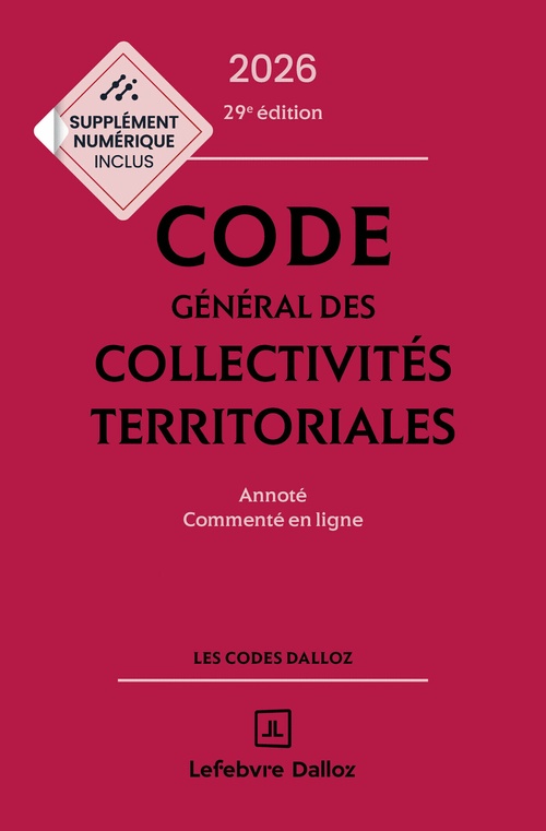 ebook cover of Code général des collectivités territoriales 2026 29ed - Annoté et commenté en ligne, by Collectif