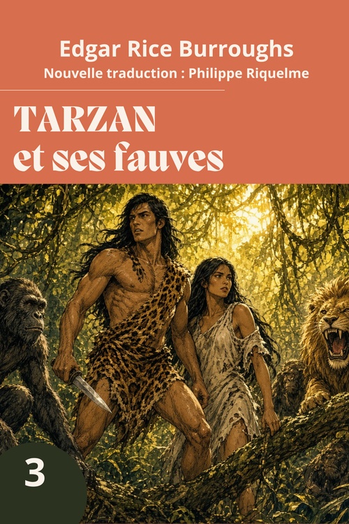 ebook cover of Tarzan et ses fauves, by Edgar Rice Burroughs