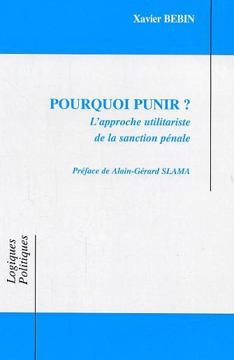 Couverture ebook de Pourquoi punir?, de Xavier Bébin
