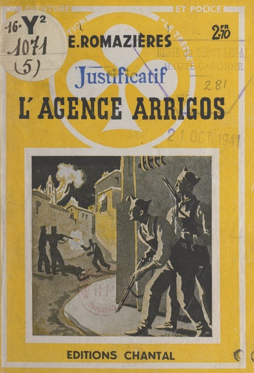 ebook cover of L'Agence Arrigos, by Edmond Romazieres