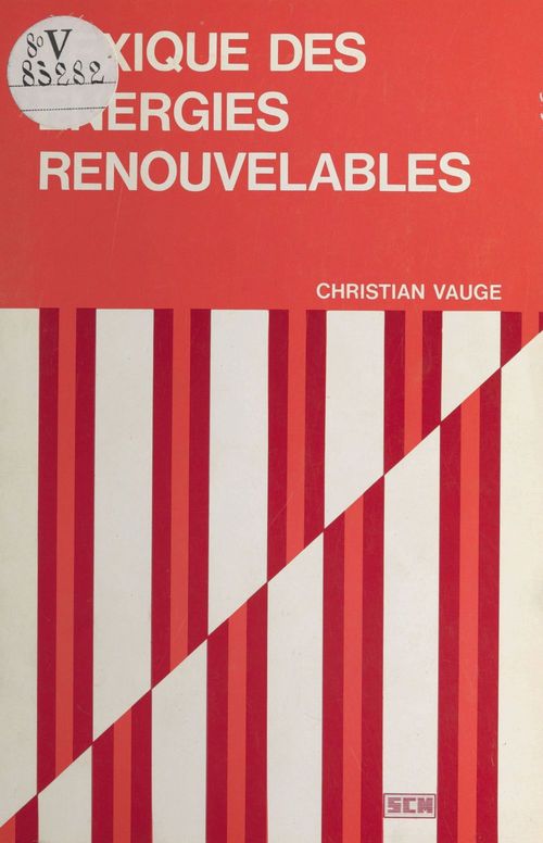 Couverture ebook de Lexique des énergies renouvelables, de Christian Vauge
