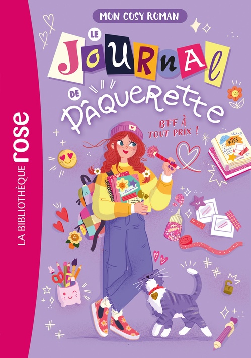 Couverture ebook de Mon cosy roman : Le journal de Pâquerette, Tome 01 - BFF à tout prix !, de Hachette Livre