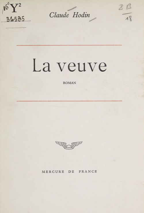 Couverture ebook de La veuve, de Claude Hodin