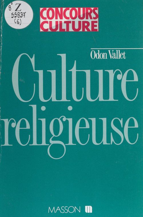 ebook cover of Culture religieuse, by Odon Vallet