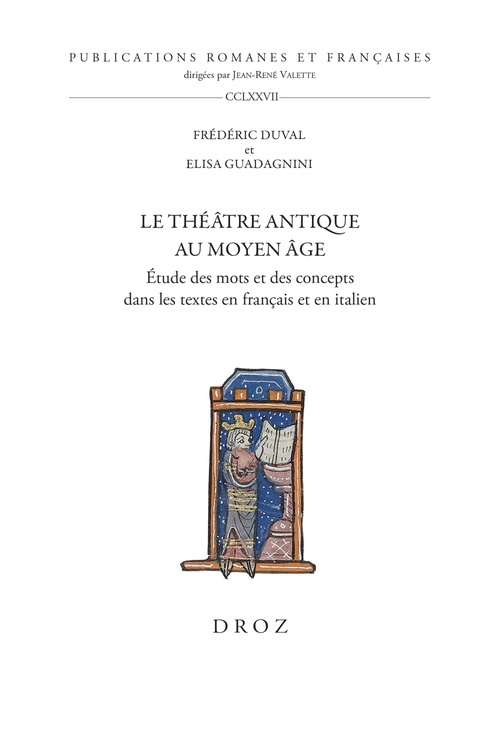 Couverture ebook de Le théâtre antique au Moyen Âge, de Duval, Guadagnini