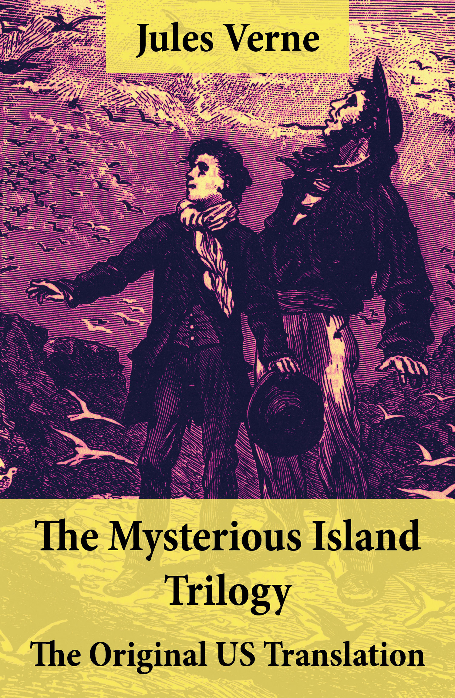 ebook cover of The Mysterious Island Trilogy - The Original US Translation, by Jules Verne