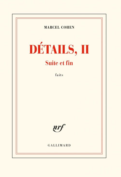 Couverture ebook de Détails, II. Suite et fin, de Marcel Cohen