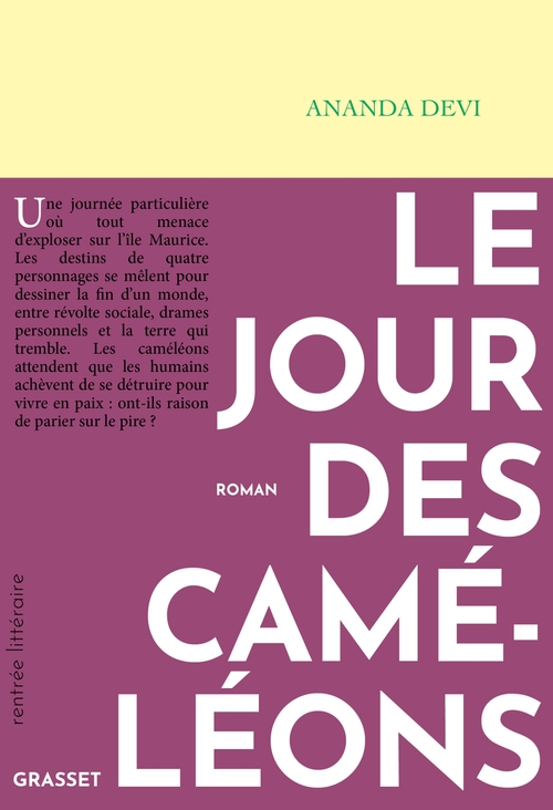Couverture ebook de Le jour des caméléons, de Ananda Devi