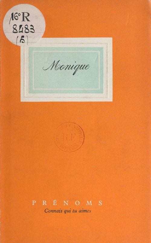 Couverture ebook de Monique, de Maurice Chavardès, Marilene Chavardes