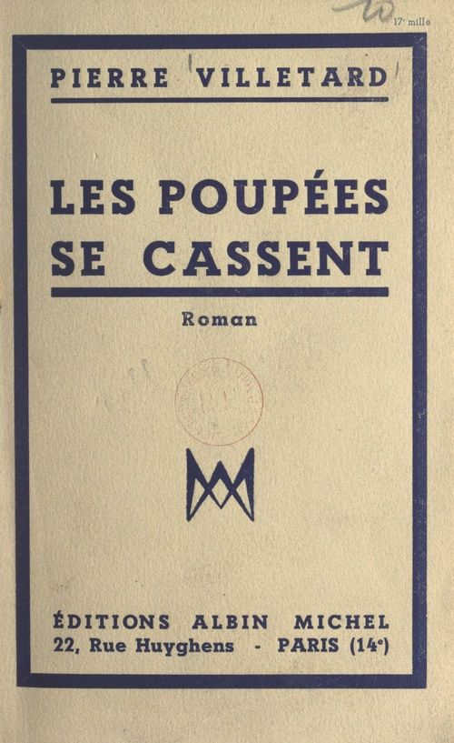 ebook cover of Les poupées se cassent, by Pierre Villetard