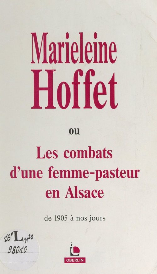 ebook cover of Marieleine Hoffet, by Edith Rouverand