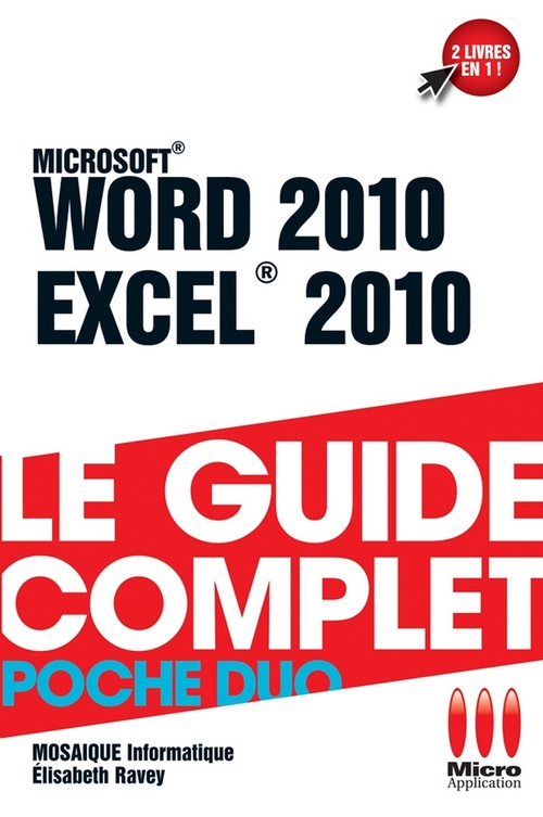 Couverture ebook de Word 2010 et Excel 2010, de Mosaïque Informatique