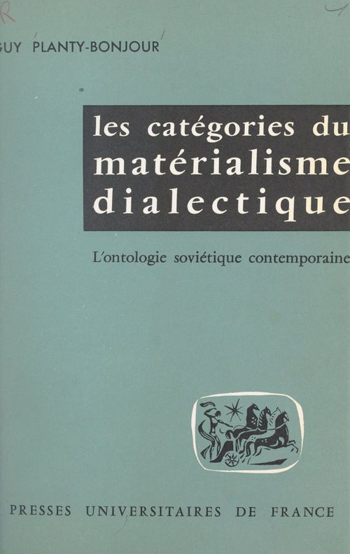 ebook cover of Les catégories du matérialisme dialectique, by Guy Planty-Bonjour