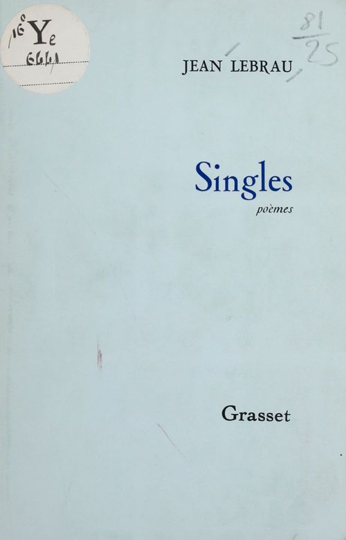 Couverture ebook de Singles, de Jean Lebrau