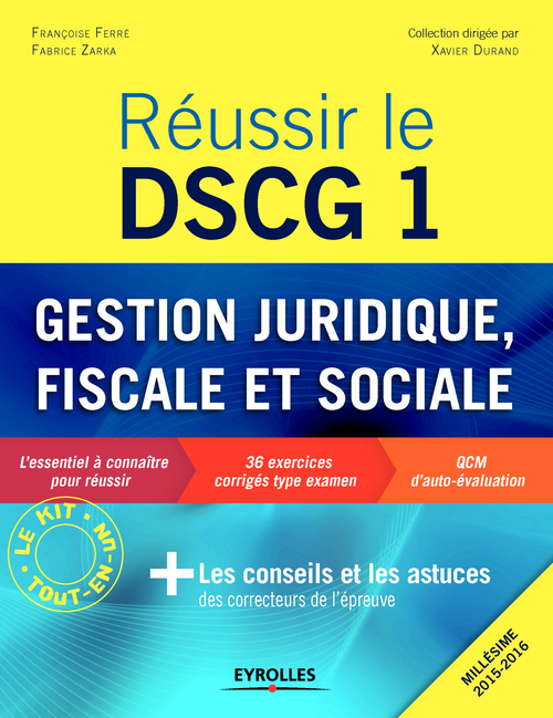 ebook cover of Réussir le DSCG 1 - Gestion juridique, sociale et fiscale, by Françoise Ferré