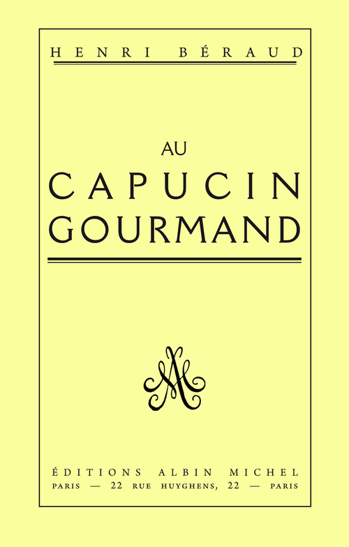 Couverture ebook de Au Capucin Gourmand, de Henri Béraud