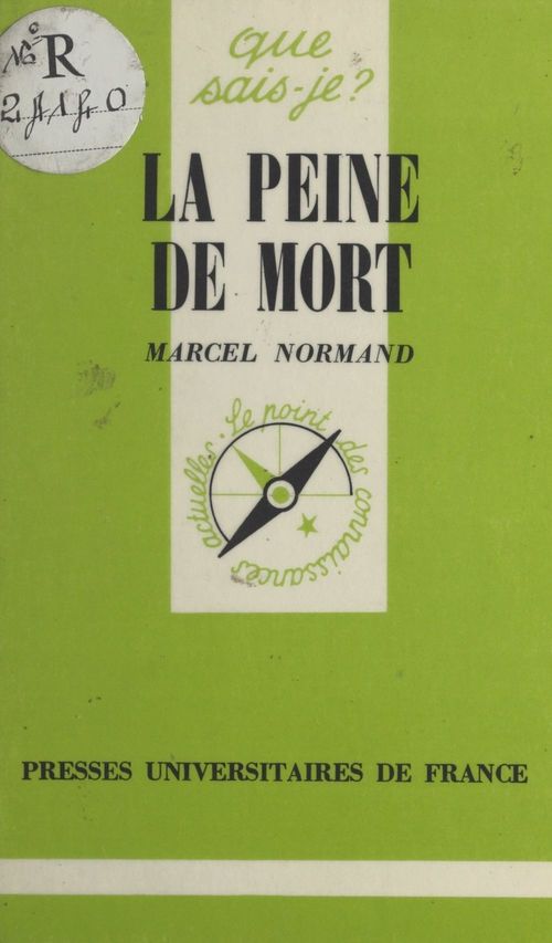 Couverture ebook de La peine de mort, de Marcel Normand