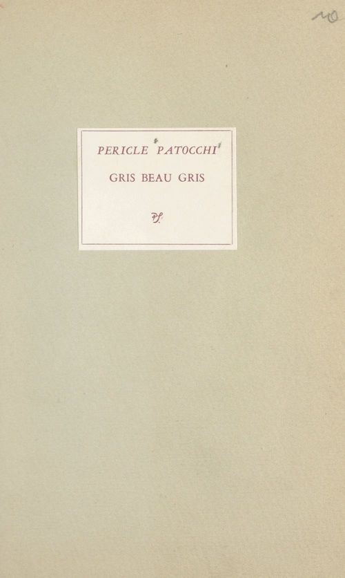 ebook cover of Gris, beau gris, by Pericle Patocchi
