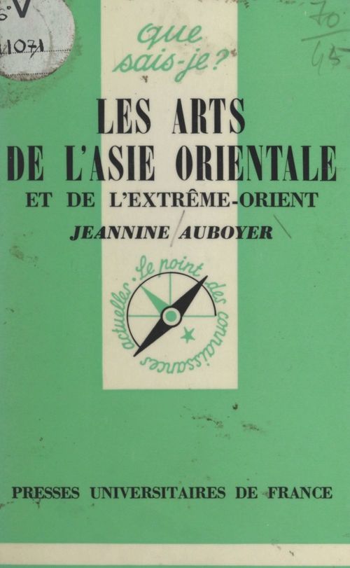 ebook cover of Les arts de l'Asie orientale et de l'Extrême-Orient, by Jeannine Auboyer, Frédéric Louis