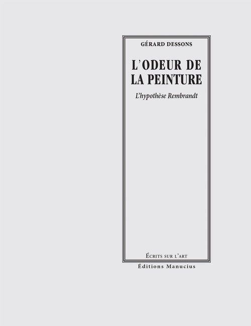 ebook cover of L'Odeur de la Peinture, by Gérard Dessons