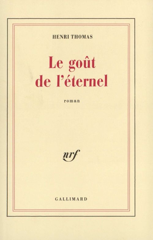 Couverture ebook de Le goût de l'éternel, de Henri Thomas