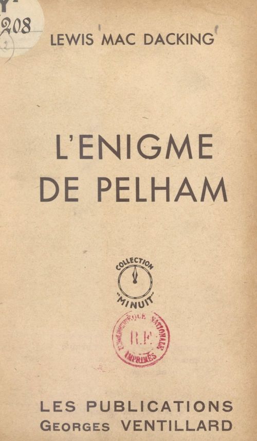 ebook cover of L'énigme du Pelham, by Lewis Mac Dacking