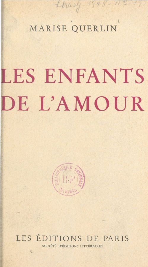 Couverture ebook de Les enfants de l'amour, de Marise Querlin