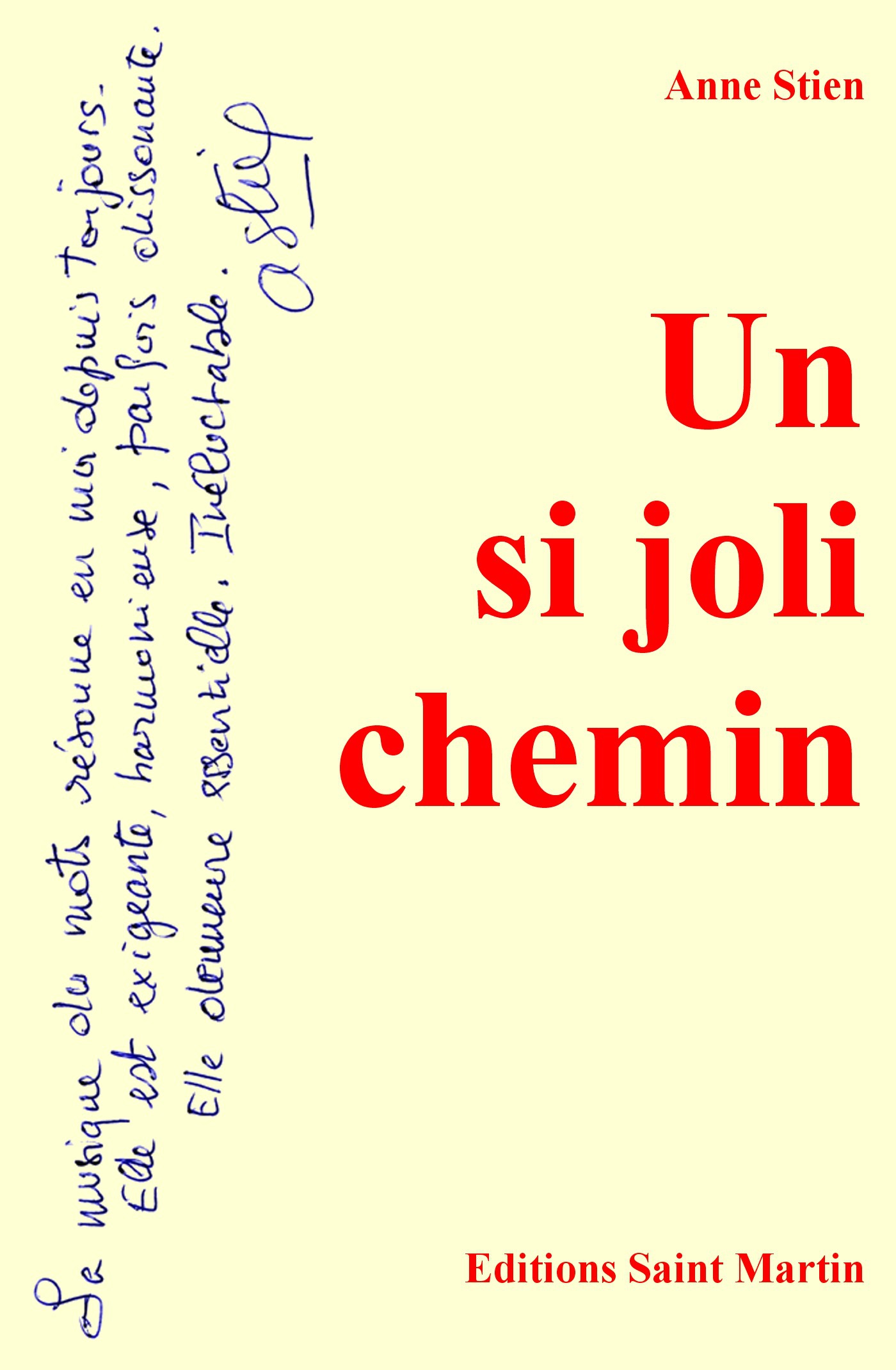 Couverture ebook de Un si joli chemin, de Anne Stien