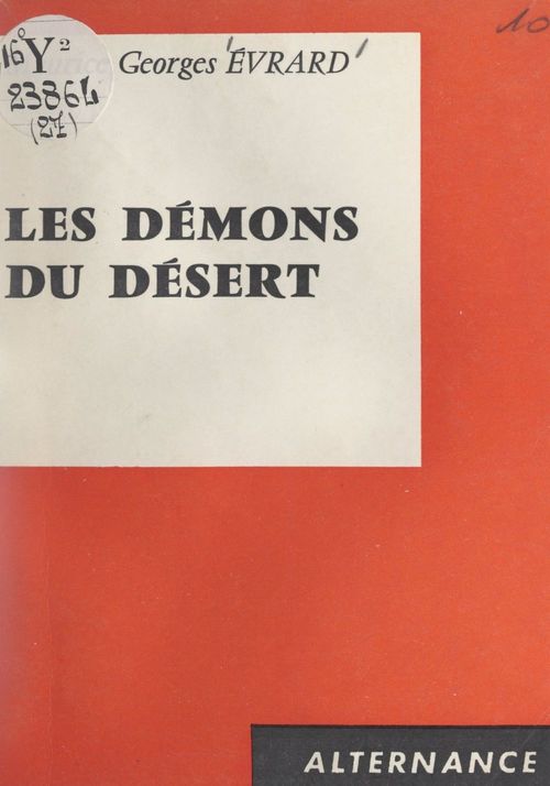 ebook cover of Les démons du désert, by Maurice Georges Evrard