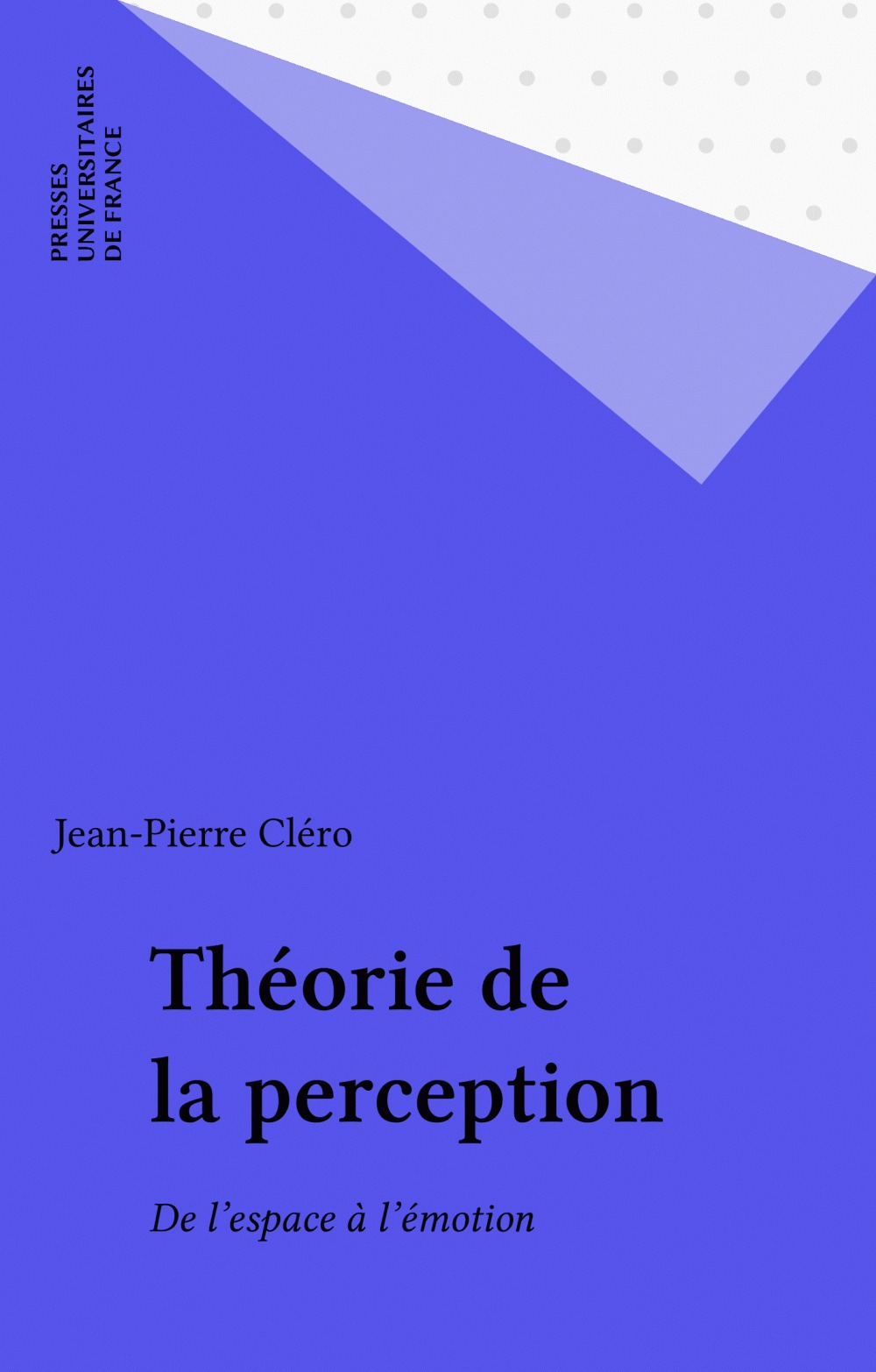 ebook cover of Théorie de la perception, by Jean-Pierre Cléro