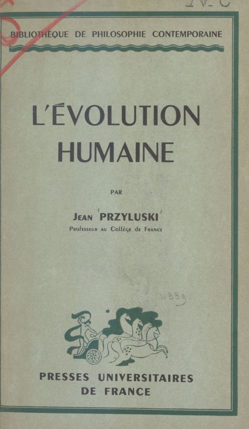 ebook cover of L'évolution humaine, by Jean Przyluski