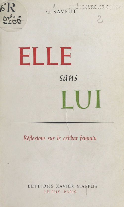 Couverture ebook de Elle sans lui, de Germaine Saveut