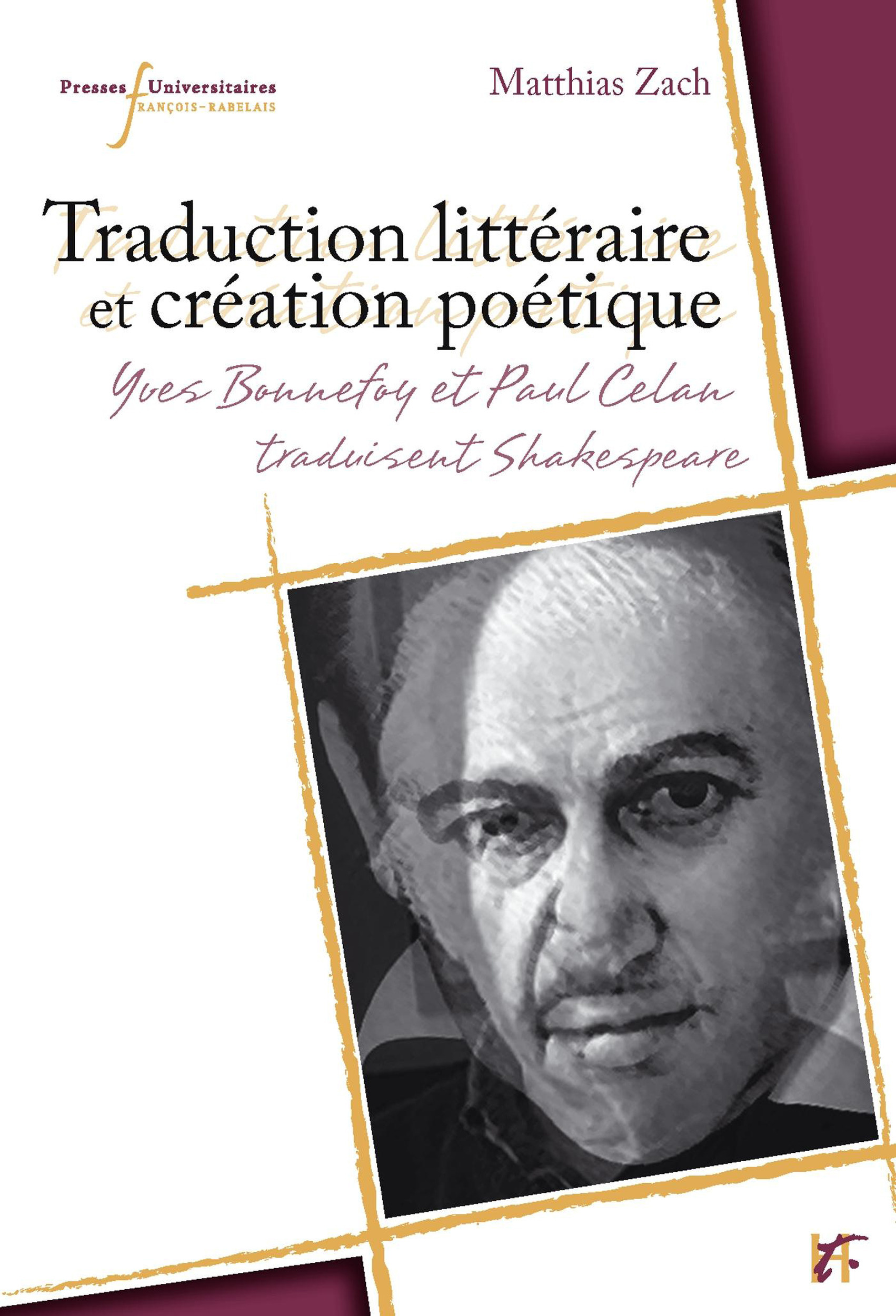 ebook cover of Traduction littéraire et création poétique, by Matthias Zach