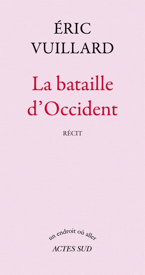 ebook cover of La bataille d'Occident, by Eric Vuillard