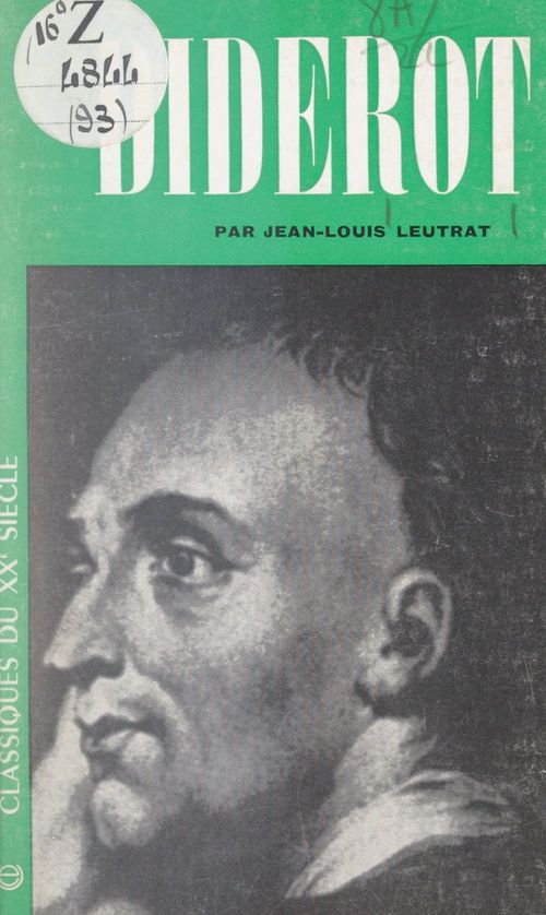ebook cover of Diderot, by Jean-Louis Leutrat