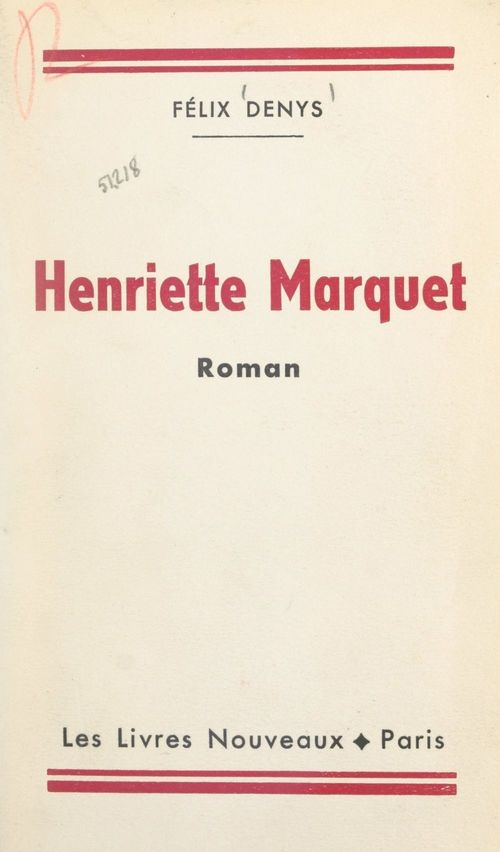 ebook cover of Henriette Marquet, by Felix Denys