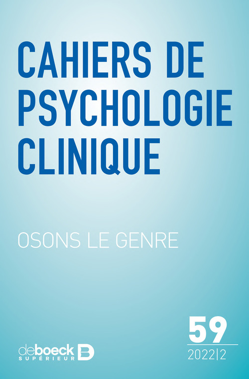 Couverture ebook de Cahiers de psychologie clinique n° 59, de Collectif