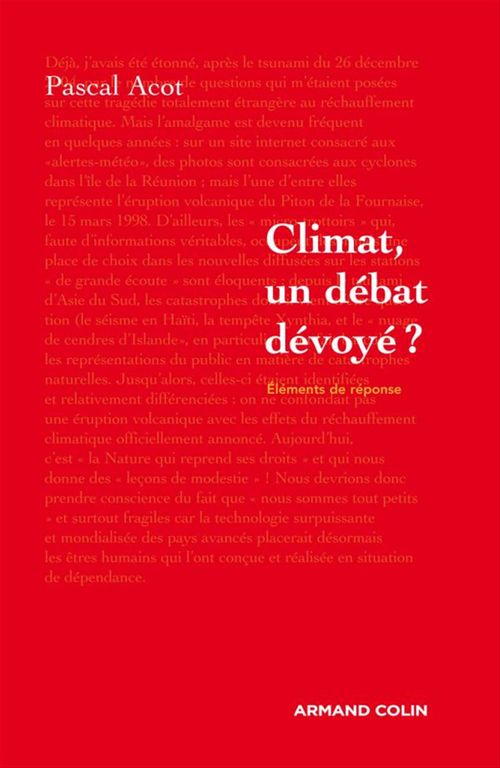 Couverture ebook de Climat, un débat dévoyé ?, de Pascal Acot