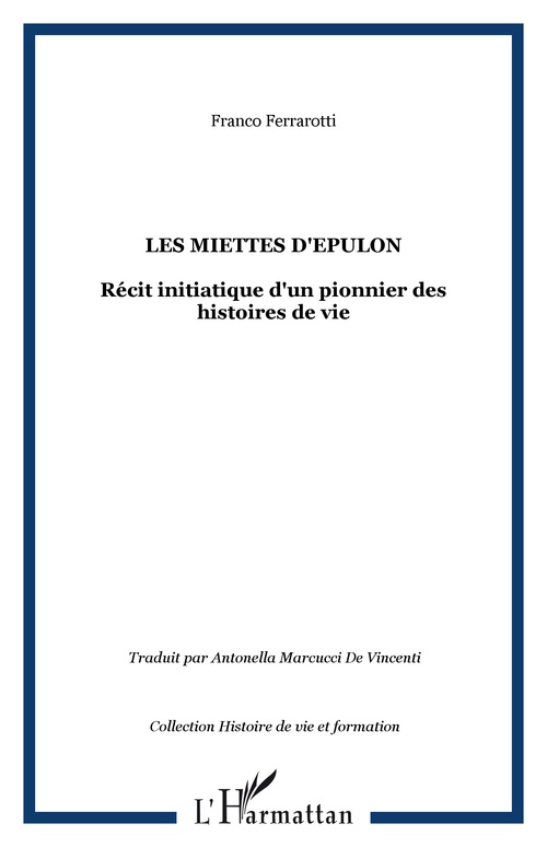 Couverture ebook de Les miettes d'Epulon, de Franco Ferrarotti