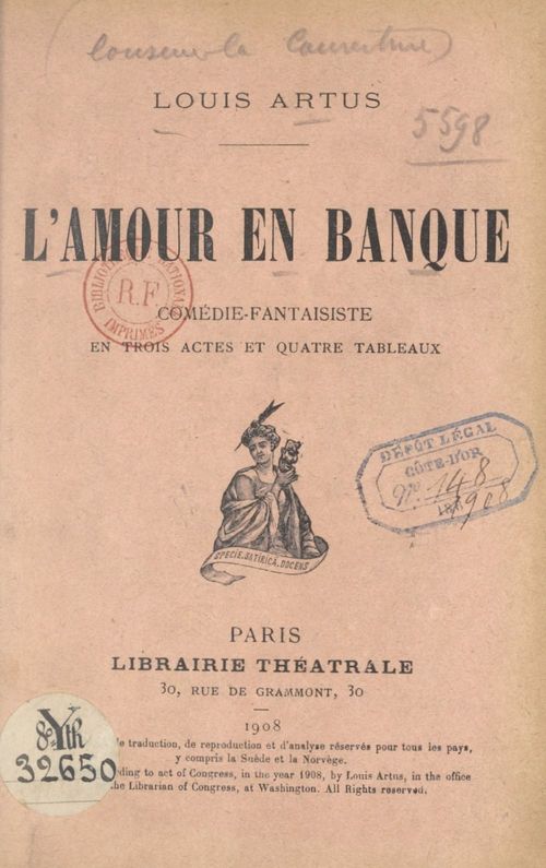 Couverture ebook de L'amour en banque, de Louis Artus