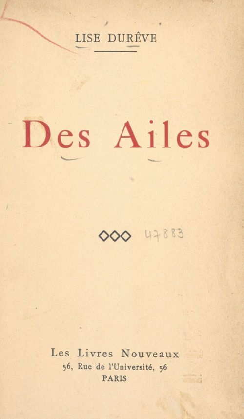 ebook cover of Des ailes, by Lise Dureve