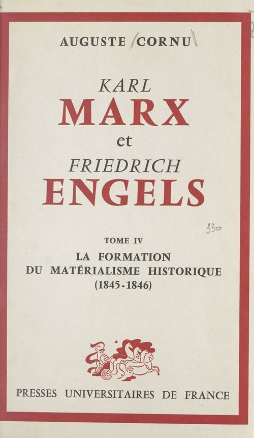 ebook cover of Karl Marx et Friedrich Engels : leur vie et leur oeuvre (4), by Auguste Cornu