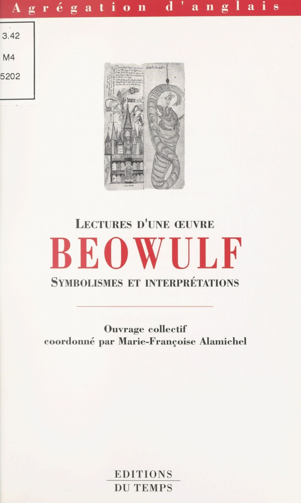 Couverture ebook de «Beowulf» : symbolismes et interprétations, de Marie-françoise Alamichel